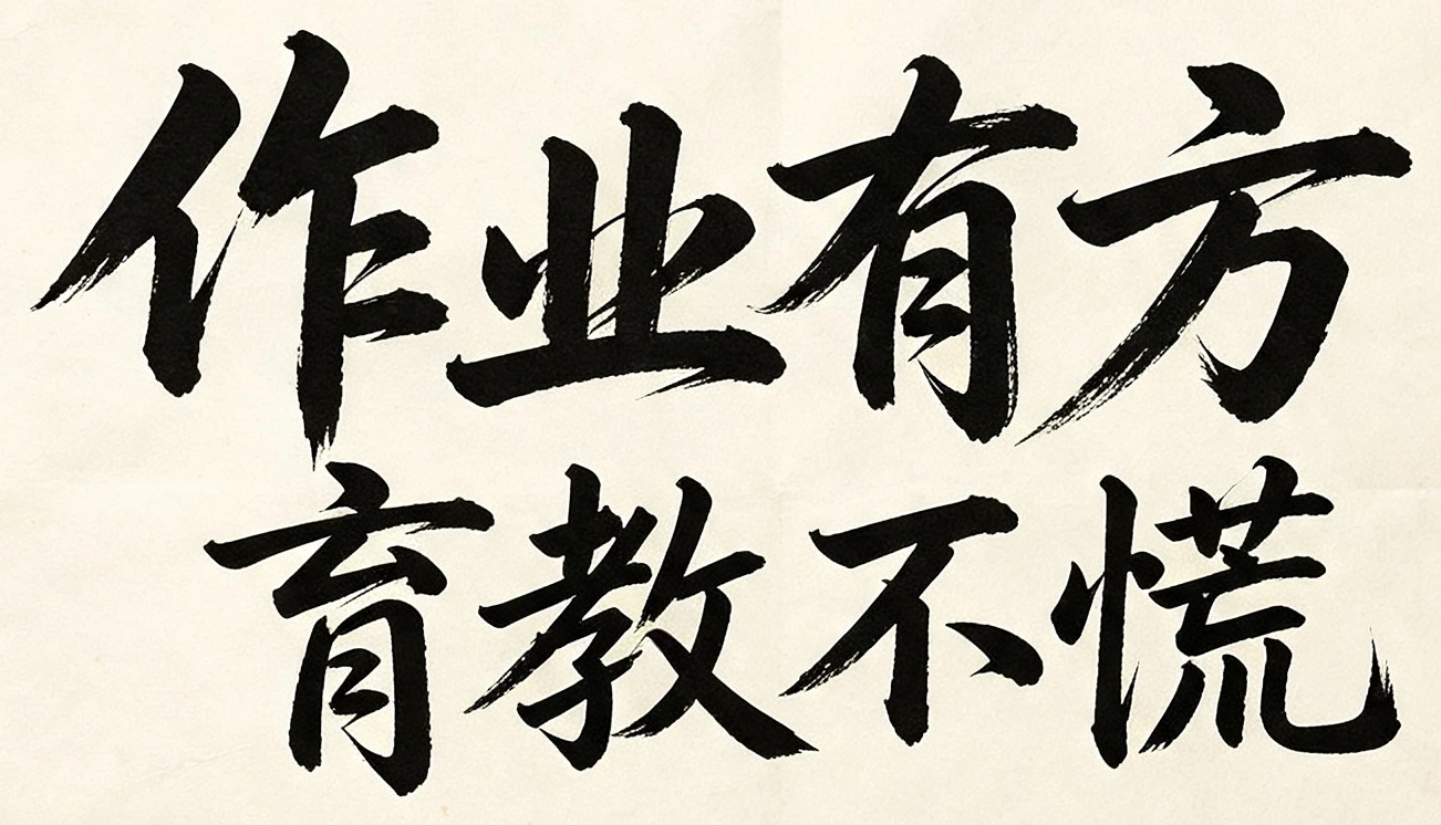 作业有方 育教不慌 书法字